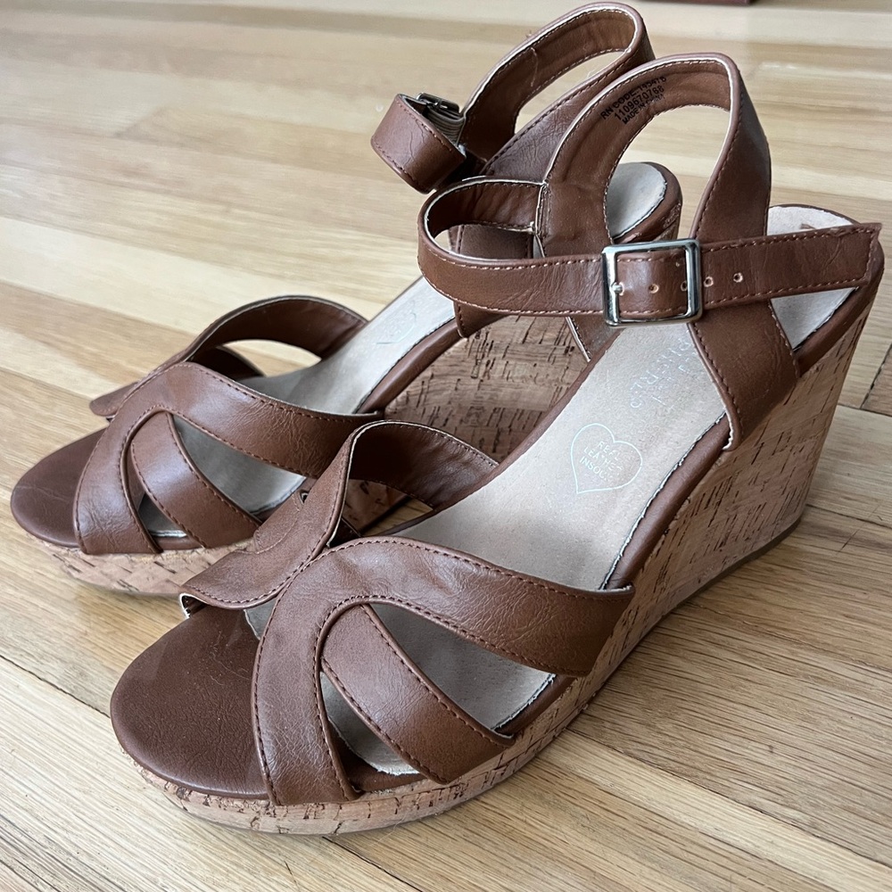 Strappy Wedge Heeled Sandal